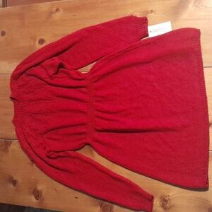 Cat & Jack Size 14 Sweater Dress Sparkly Red, Soft, Party